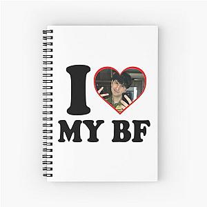 i love my bf yasper lennov Spiral Notebook