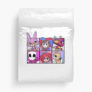 Pomni, Gangle, Kinger, Ragatha, Jax and Zooble from The Amazing Digital Circus fanart Duvet Cover