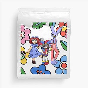 Floral design Amazing Digital Circus, Graphic Cartoon Shirt Duvet Cover