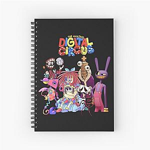 Amazing Digital Circus, Pomni Circus, Ragatha Jax, Gangle, Kinger, Zooble, Bubble, Caine, Graphic Cartoon T-Shirt Spiral Notebook