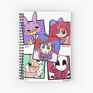 Pomni Jax Ragatha Kinger Gangle from The Amazing Digital Circus Spiral Notebook