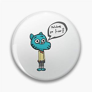 Gumball evil body sticker Pin