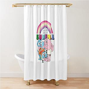 The Amazing World of Gumball logo Shower Curtain