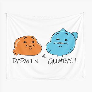 Gumball and darwin funny faces Tapestry