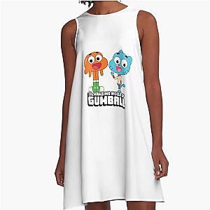 Gumball and Darwin Greet the fans A-Line Dress