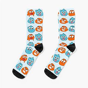 The amazing world of Gumball™, Gumball & Darwin faces features Socks