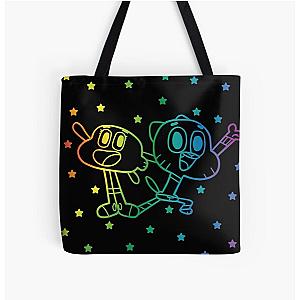 rainbow AMAZING WORLD OF GUMBALL All Over Print Tote Bag