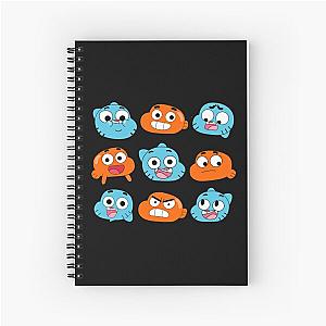 The amazing world of Gumball™, Gumball & Darwin faces features Spiral Notebook