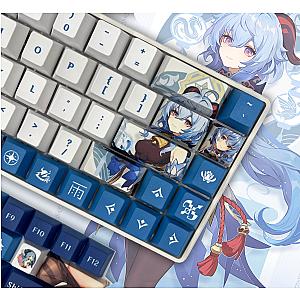 Anime Keyboard - Genshin Impact Ganyu 125 keycaps for mechanical keyboard