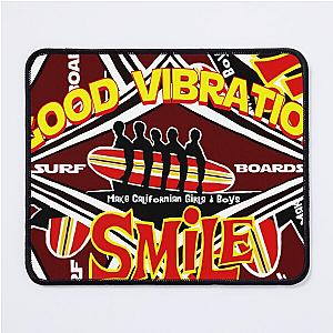 Good vibration surfboard Beach Boys Surfing smile pop art tribute art collage  Mouse Pad