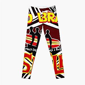 Good vibration surfboard Beach Boys Surfing smile pop art tribute art collage  Leggings