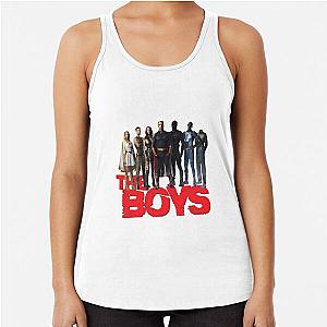 The Boys Ensamble Vought International Superpower Suits  Art Racerback Tank Top