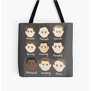 The Boys in the Band Broadway Faces All Over Print Tote Bag