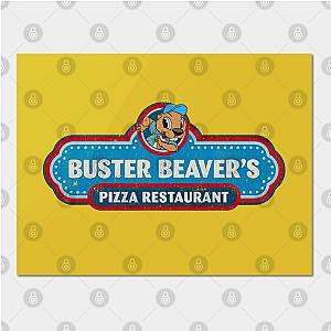 The Boys Posters - Buster Beaver's Pizza Restaurant Logo (The Boys) Distressed Poster