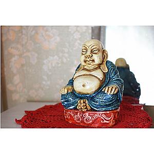 Piggy bank Buddha statue//Vintage ceramic statue// Statuette of buddha Flagship ET2101