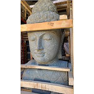 3 ft Lava Stone Buddha Bust - Natural Finish Flagship ET2101