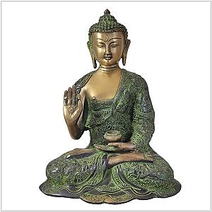 Teaching Buddha brass antique 29 cm 6kg Flagship ET2101