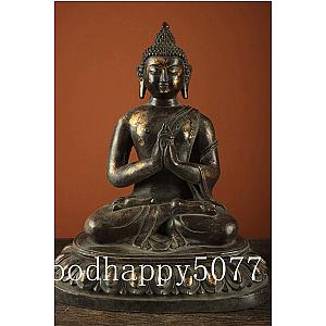 Buddha statue Hand-carved pure copper gilt Vairocana Buddha statue Flagship ET2101