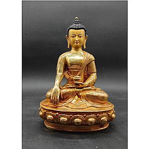 Original Hand Made  Tibetan Shakyamuni Buddha Statue full Gold plated Meditation Dharma Karma Kagyu Dharma Buddhism Buddhist Nyingma Karmapa Flagship ET2101