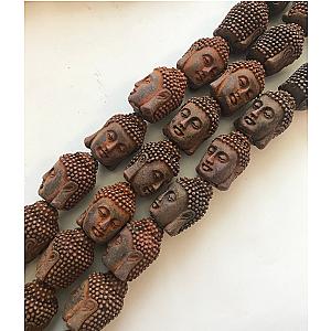 Carved Bone 24x16mm Buddha Bone Beads—-15.5 inch strand--16 beads Flagship ET2101