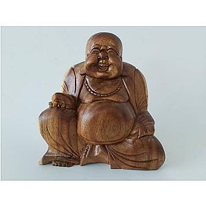 Happy fat Buddha/ Fat Buddha statue/Wooden Fat Buddha / Wood carving Flagship ET2101