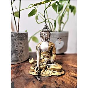 Buddha Figurine Statue Meditation Mindfulness Home Decor 6" Buddha Idol Sculpture Calm Peaceful Home Decor Yoga  Work Decor Flagship ET2101