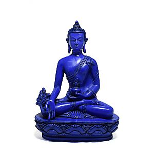 HandMade Lapis Medicine Budhha Statue  for decorative collections- Tibetan Figures - Lapis Blue Healing Buddha ,Bhaisajya Tathagatta- Flagship ET2101