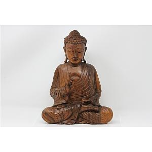 Meditating Buddha Carved Wood Statue Flagship ET2101