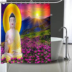 Buddha Shower Curtain  fields Flagship BW1901