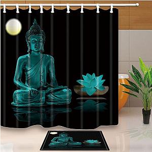 Buddha Shower Curtain  night Flagship BW1901