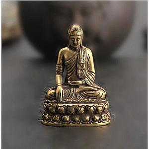 Tiny Brass Buddha Statue | Handmade | 1.9 inches by 1.3 inches Flagship ET2101