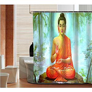 Buddha Shower Curtain  monk Flagship BW1901