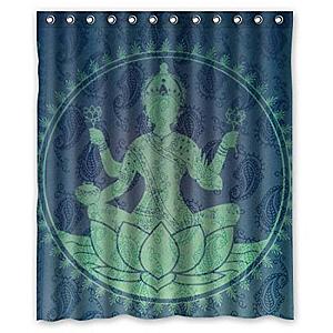 Buddha Shower Curtain  psycho Flagship BW1901