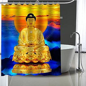 Buddha Shower Curtain  raised Flagship BW1901