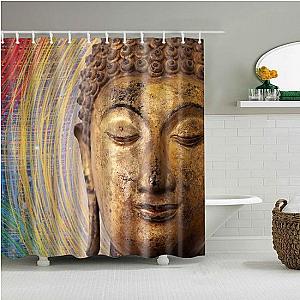 Buddha Shower Curtain  wooden statue Flagship BW1901