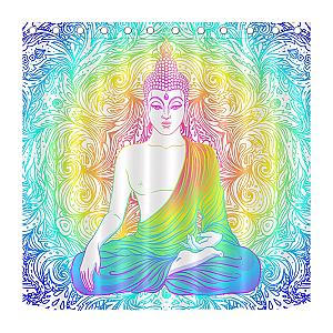 Buddha Shower Curtain  coloring Flagship BW1901