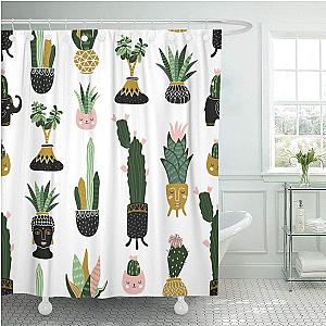 Buddha Shower Curtain  flower pot Flagship BW1901