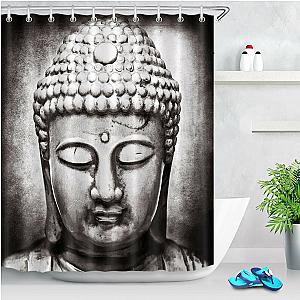 Buddha Shower Curtain  eyes closed Flagship BW1901