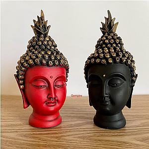 Buddha Head Statue 5.5" Buddha Sculpture, Meditation Buddha Statue, Buddhism Home Decor, Zen Feng Shui Buddah Figurine Idol Buddha Yoga Gift Flagship ET2101