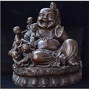 Buddha statue  Laughing Children Flagship BW1901