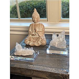 Gorgeous Sand Color Meditating Buddha - Perfect Nightstand or Altar Buddha Statue - Zen Home Decor Statue Flagship ET2101