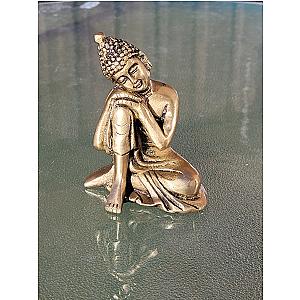 Buddha Statue Figurine - 4" Relaxed Buddha Idol Sculpture Home Decor Meditation Flagship ET2101