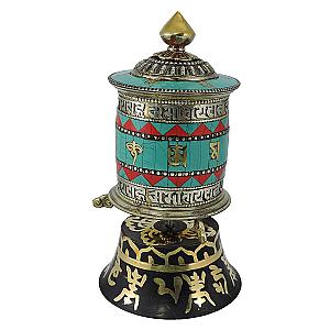 Prayer wheel Buddhist turquoise Flagship BW1901