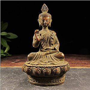 Tibetan Nepal antique vintage bronze Buddha Buddhism bodhisattva figures brozen collection status Ornament bless Temple meditation Flagship ET2101