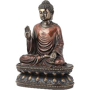 9" Buddha Statue, Sitting Buddha Statue, Lord Buddha Statue, Buddha for Temple, Sitting Buddha Statue,Seated Fearless Shakyamuni Buddha Idol Flagship ET2101