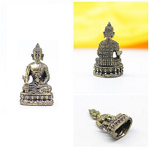 Bhaisajya-Buddha of Medicine,Gandhanra 13 Types Retro Handcarved Mini Brass Tibet Tantric Buddha Statue,Top Collection Figurine Amulet Flagship ET2101