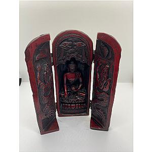 Unique Foldable  Medicine Buddha Statue, Resin Vintage Buddha Statue with Handcarvings, Buddha for Home Decor, Buddha for Altar, Healing Flagship ET2101