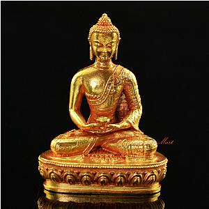 Fine Quality Gold Plated Opame / Amitabha Buddha Small Copper Statue for Altar / Shrine / Monastery from Patan, Nepal Flagship ET2101