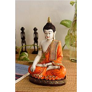 Meditating Mini Buddha Figurine 10.5 Inches | Healing Buddha Statue | Meditation Home Altar Shrine Room Decor | Zen Office Table Decor Gift Flagship ET2101