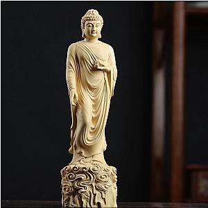 Wooden Handcrafted Standing Buddha Statue Flagship ET2101